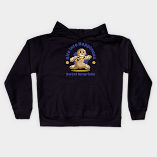 Joyful Gingerbread Man Kids Hoodie